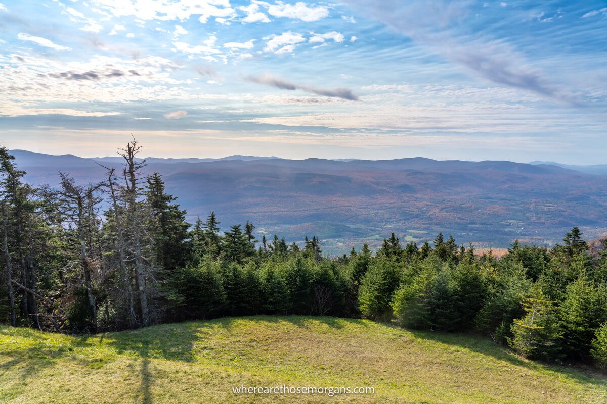 The sprawling view from the summit of Equinox Mountain on a very clear day in autumn