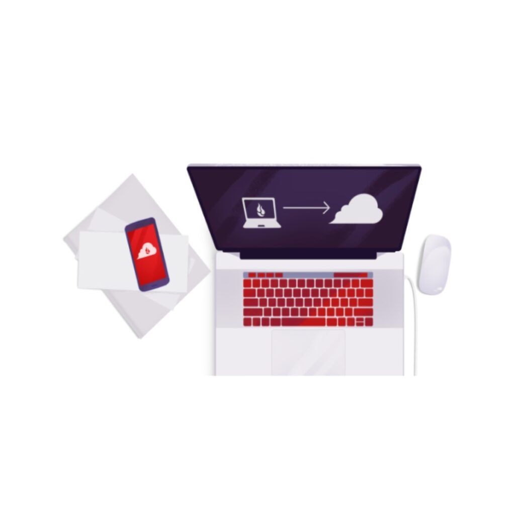 Example of how Backblaze backs up a computer