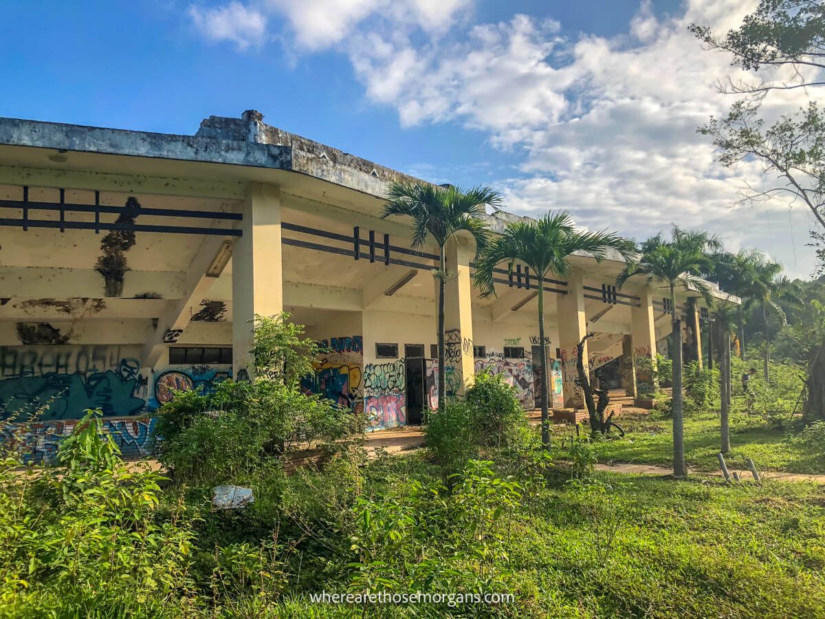 Outside view of the 2,500 seat amphitheater in Hue's abandoned waterpark