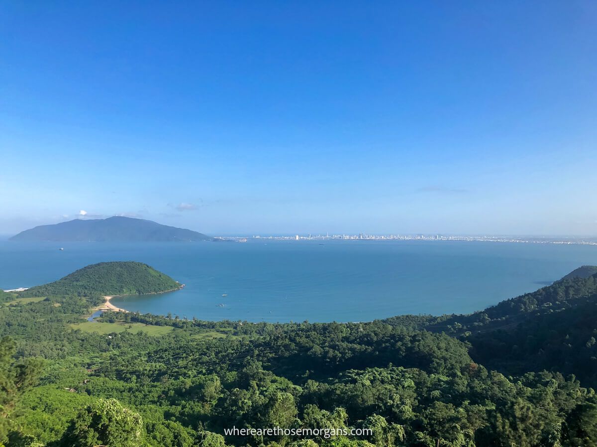 Stunning ocean view from Da Nang with city in the background