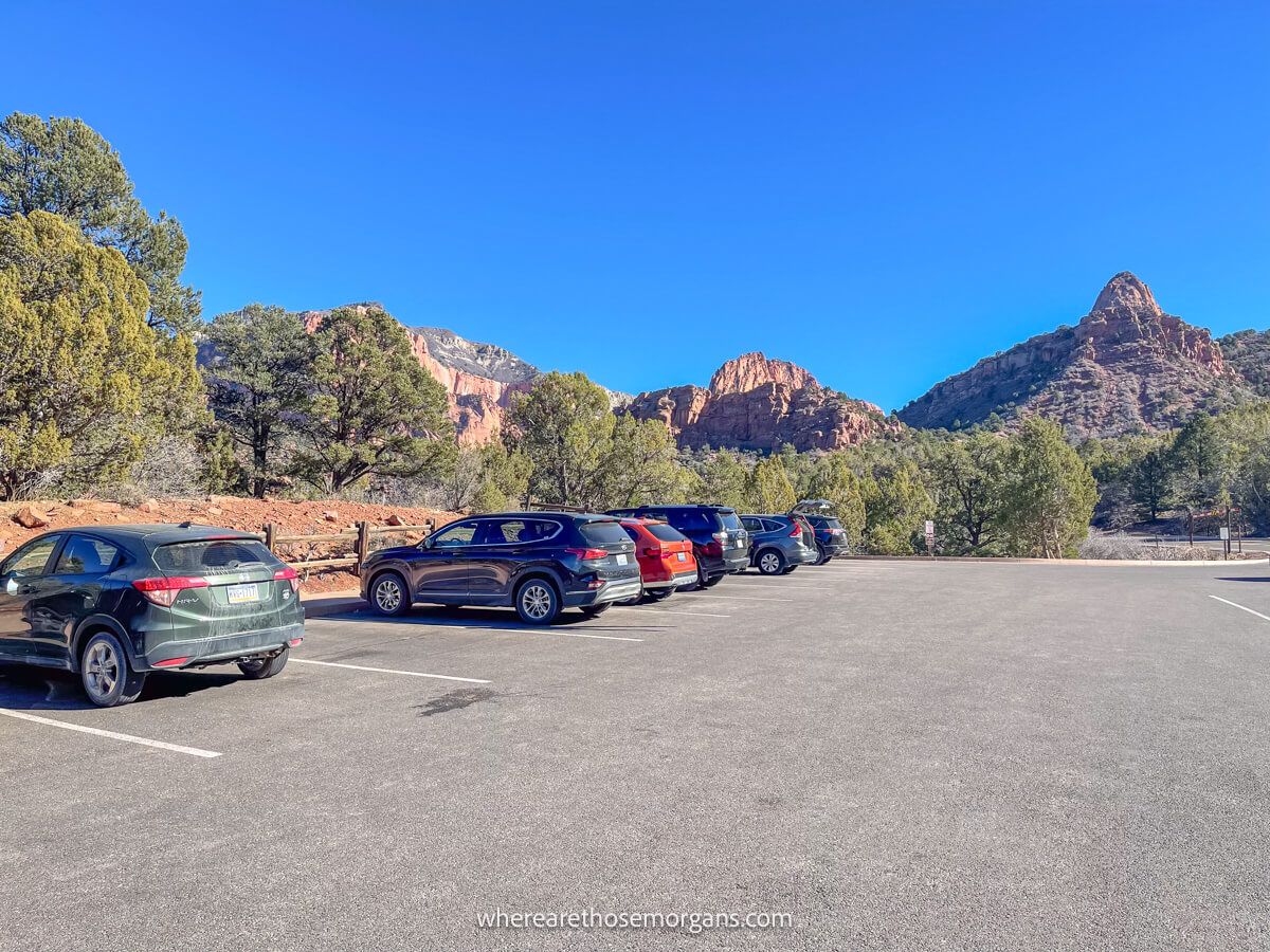 Photo of Taylor Creek Trailhead parking in Zion