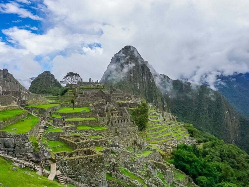 Beautiful view of Machu Picchu in Peru