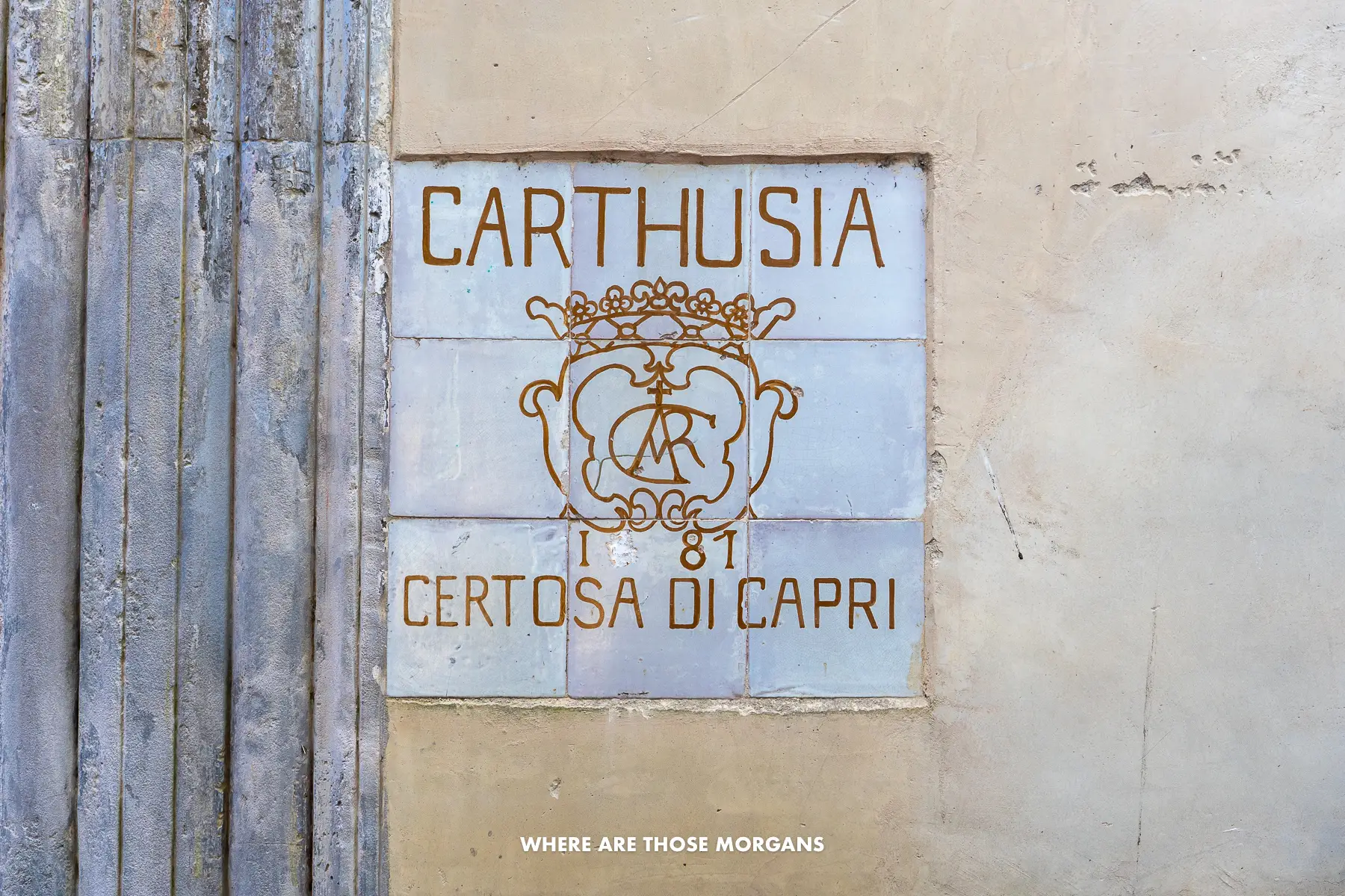 Photo of the entrance to the certosa di capri