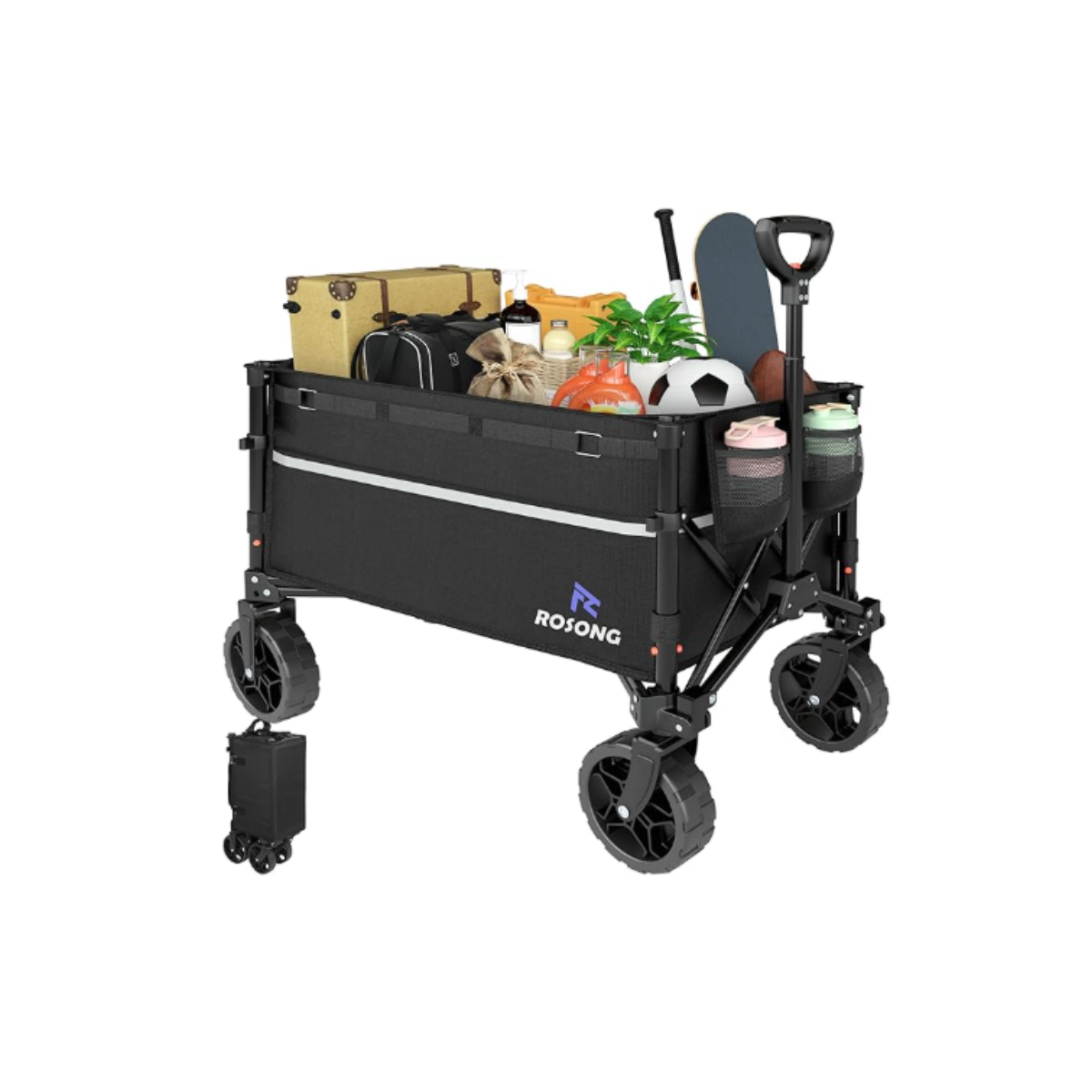 collapsible wagon cart Rosong black collapsible cart wagon