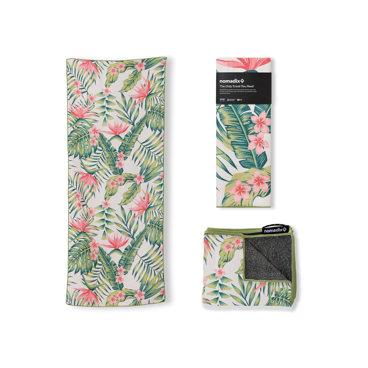 nomadix towel Flowered and leafy towel by Nomadix