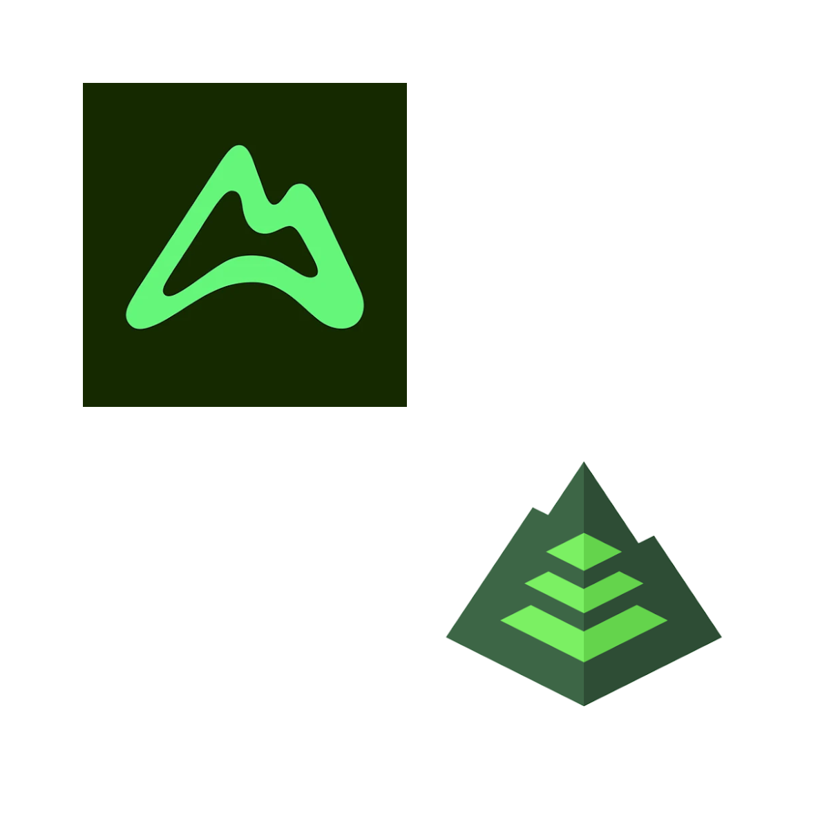 popular hiking apps logo of alltrails and gaia gps hiking apps