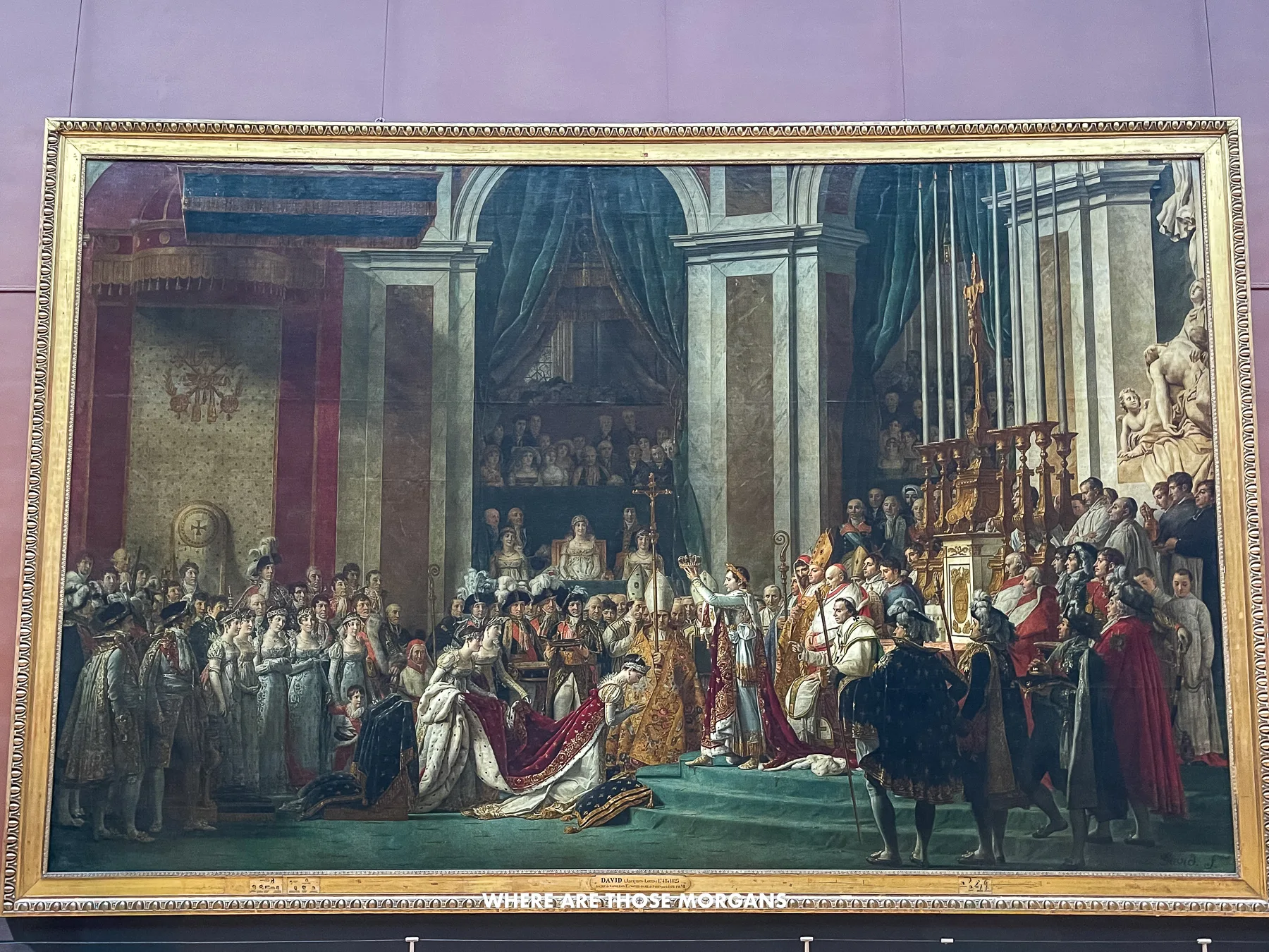Photo of a massive painting called the "Coronation of Napoleon"