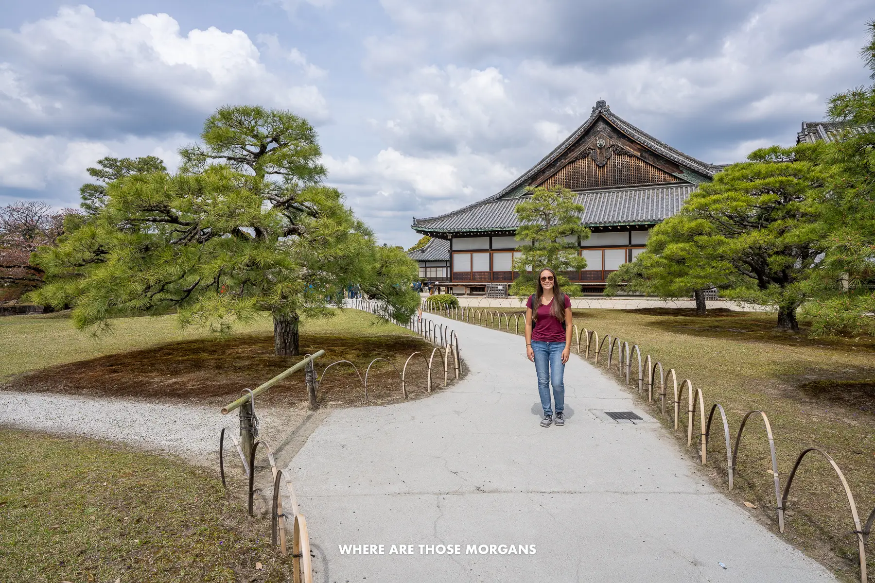 Kristen from Where Are Those Morgans in the gardens of Nijo Castle in Kyoto