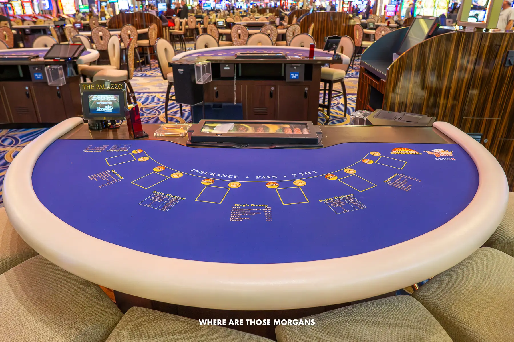 Empty Blackjack table in Palazzo hotel, Nevada