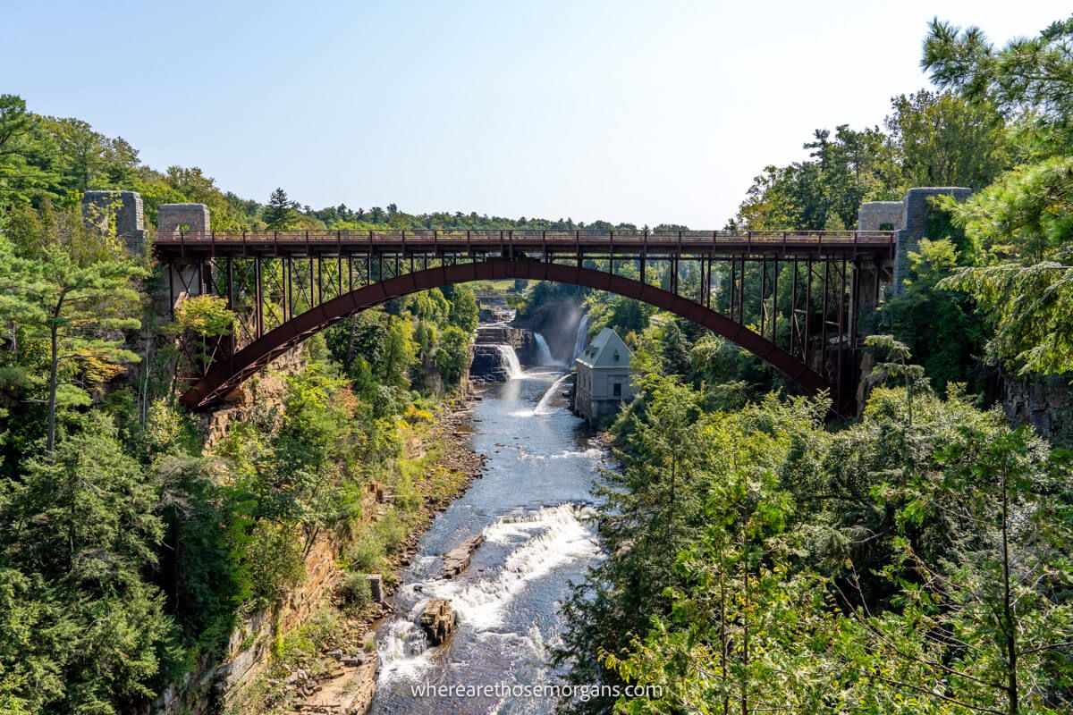 Ausable chasm in upstate New York during the fall season