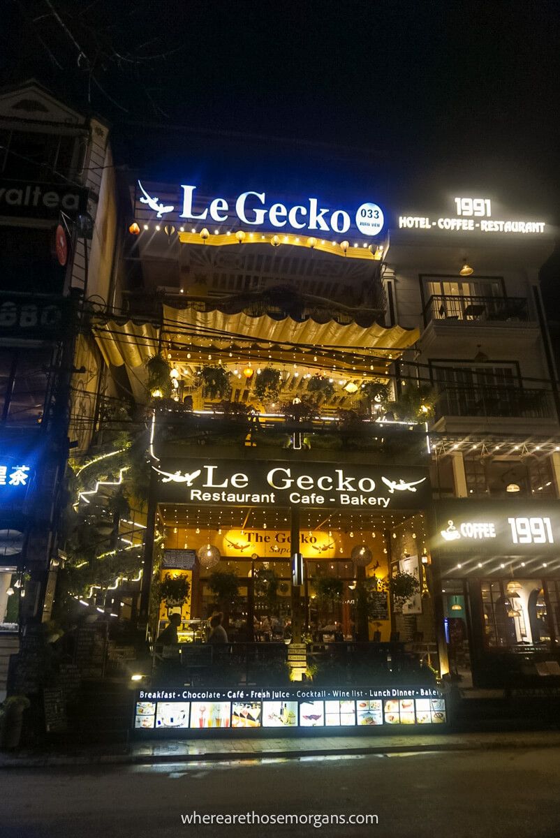 A popular restaurant in Sapa, Vietnam