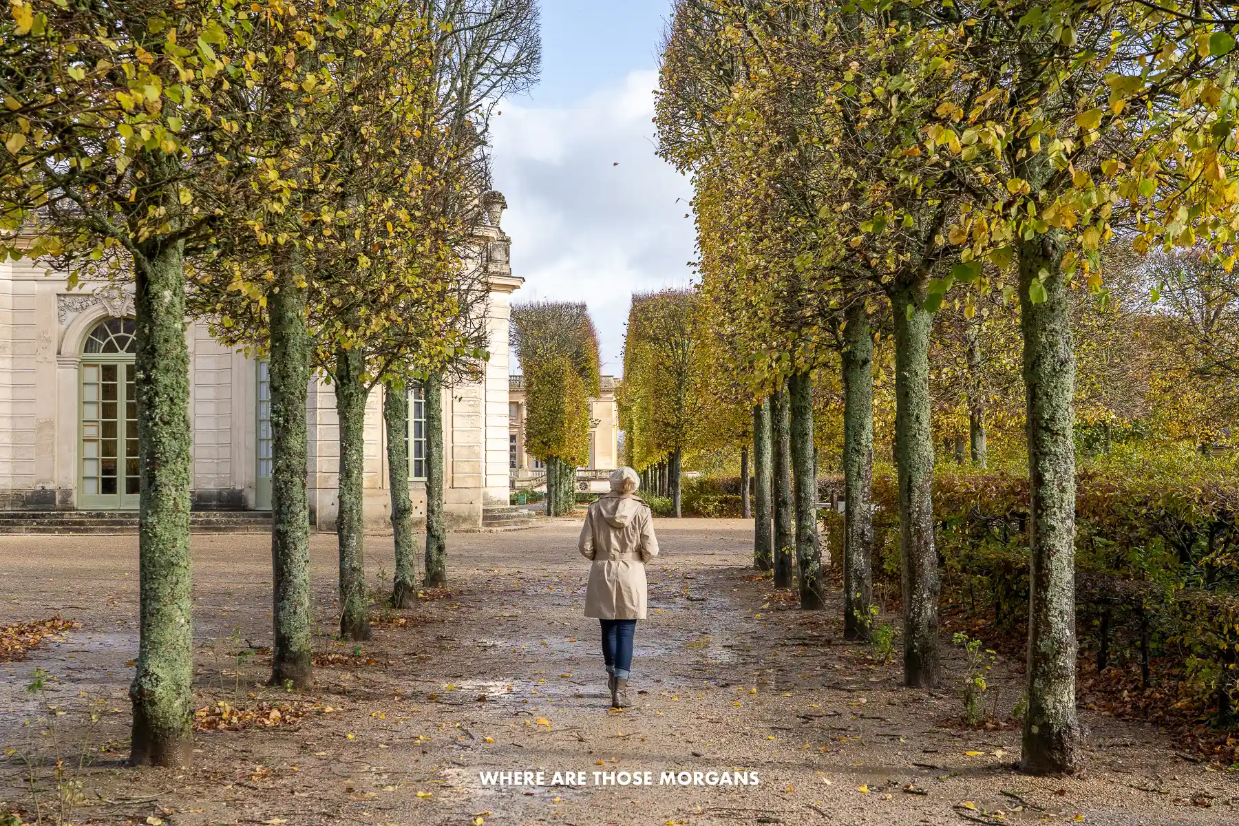 Photo of Kristen Morgan walking through the grounds of the Palace of Versailles